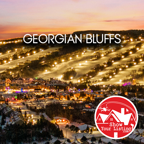 Scenic Georgian Bluffs photo highlighting waterfalls and trails, ideal for real estate media showcasing Grey County's natural beauty and historical sites for prospective buyers.