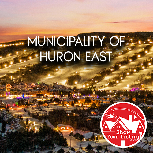 Stunning real estate photography showcasing Huron East's urban centers and scenic farmland, highlighting diverse business opportunities in Ontario’s picturesque West Coast.