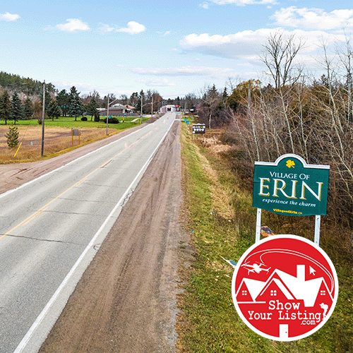 Real estate photography of Erin, a charming country town near major cities, highlighting sustainable growth, picturesque landscapes, and welcoming community for new beginnings.