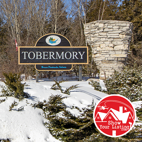 Stunning Tobermory landscape showcasing Niagara Escarpment cliffs, crystal-clear waters, ideal for real estate photography and hiking adventures in the Bruce Peninsula's natural beauty.